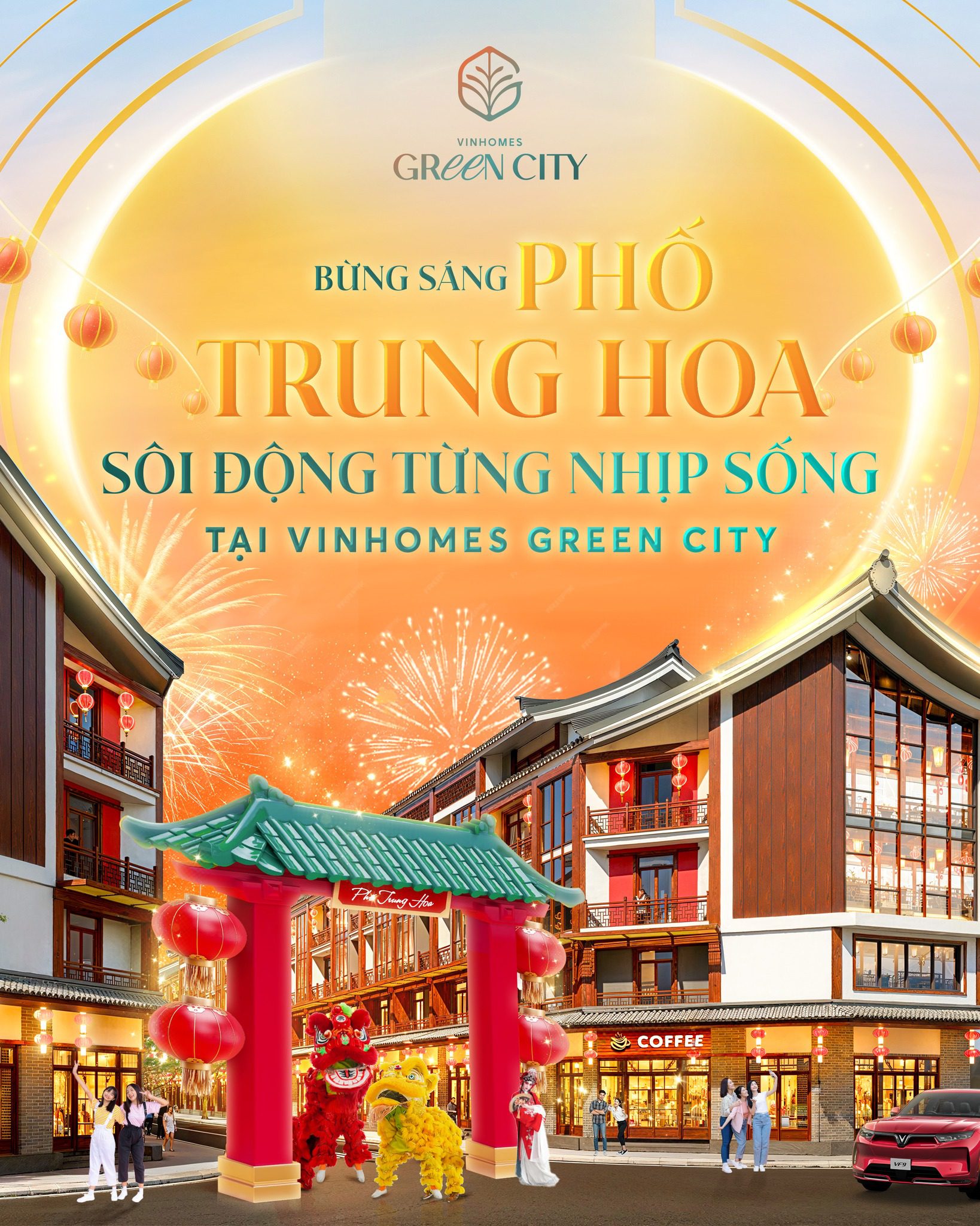 Vinhomes Green City : tuyến phố thương mại đa văn hóa trung quốc